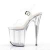 Pleaser - FLAMINGO808MMG Sandale à bride à la cheville, Pole dance chaussures - Chaussures de pole dance - Blanc Product image